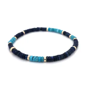 The Skyline Bracelet • Lapis Lazuli and Turquoise Howlite