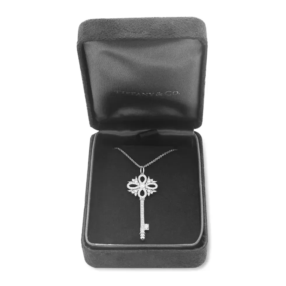 Tiffany & Co. Victoria Diamond Key Pendant On Necklace