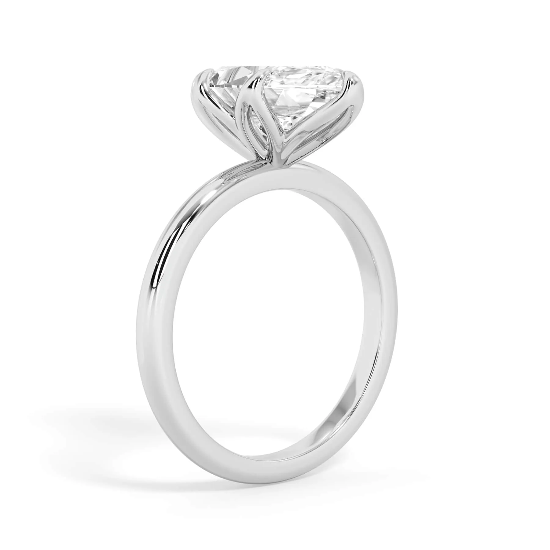 Tulip Solitaire Engagement Ring Setting