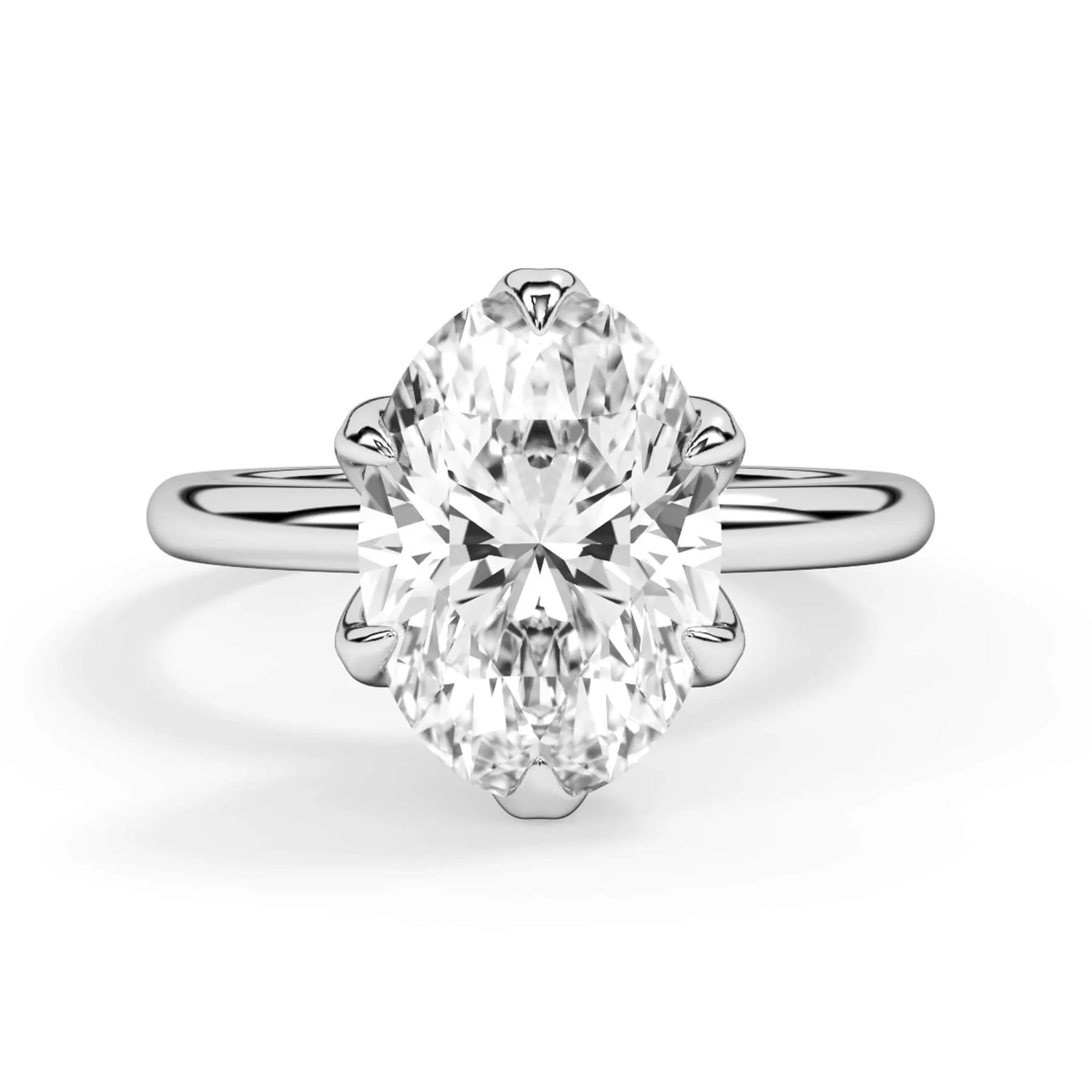 Tulip Solitaire Engagement Ring Setting