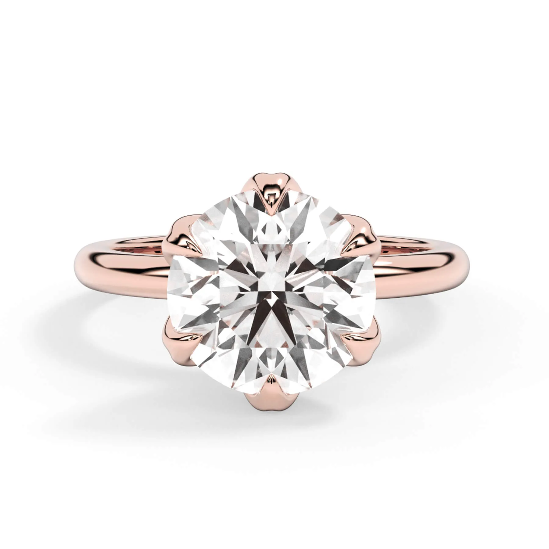 Tulip Solitaire Engagement Ring Setting