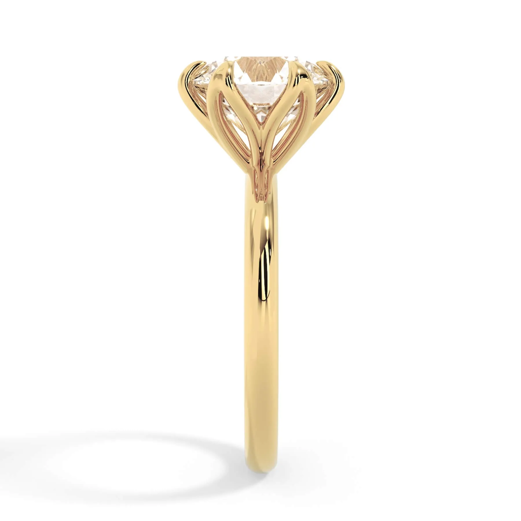 Tulip Solitaire Engagement Ring Setting