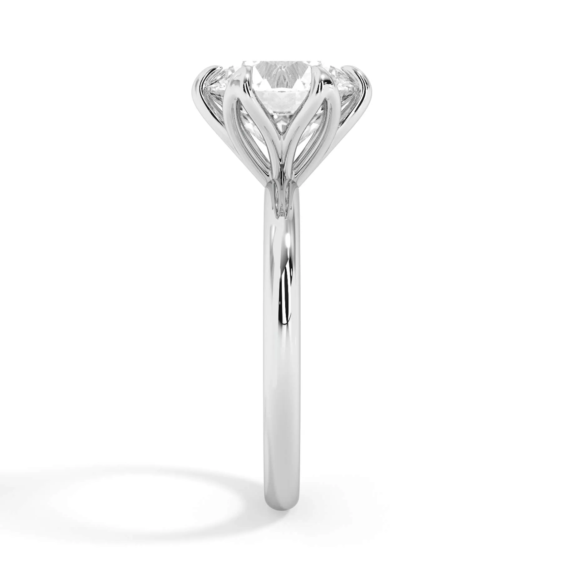 Tulip Solitaire Engagement Ring Setting