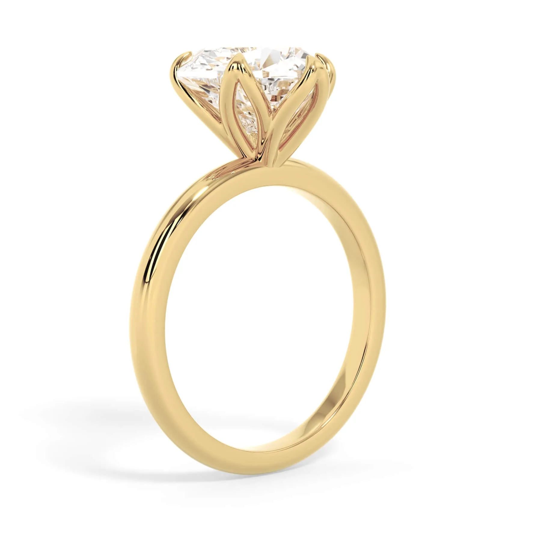 Tulip Solitaire Engagement Ring Setting