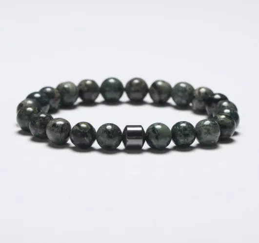 Turquoise Tiger's Eye Map Stone Malachite 8mm Men's And Women's Bracelet