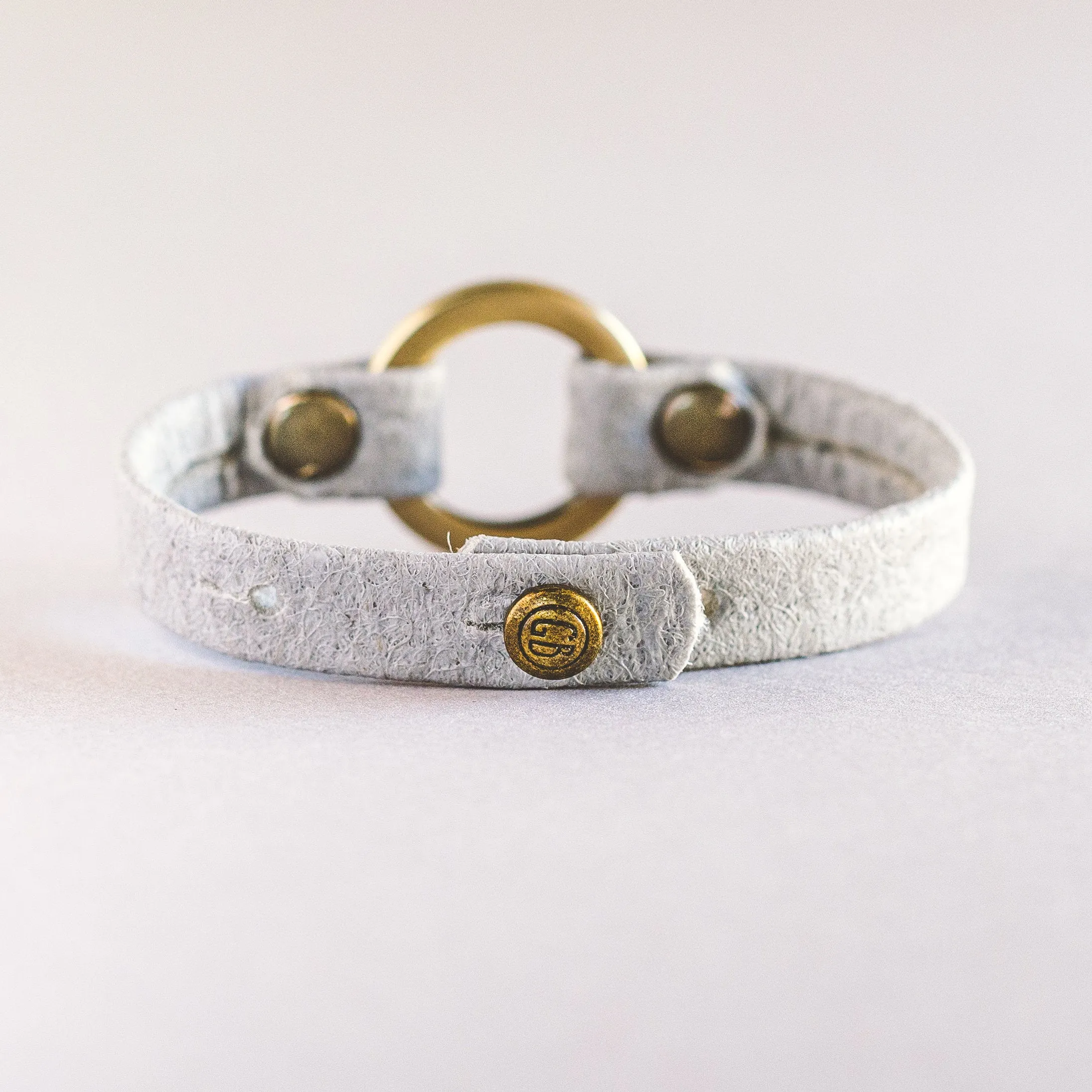 Vegan Circle of Love Bracelet - Antique Brass