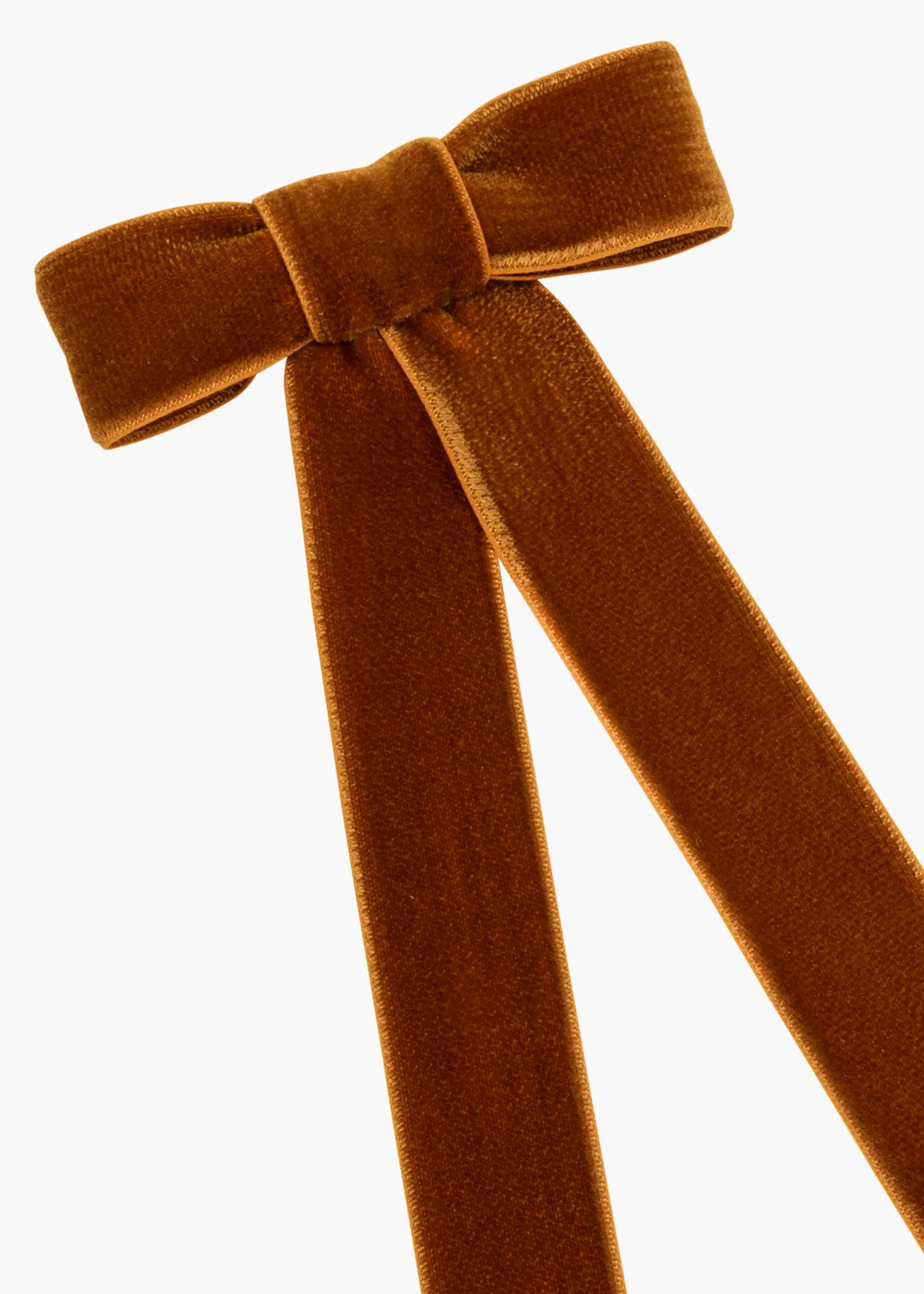 Velvet Bow Barrette -- Topaz