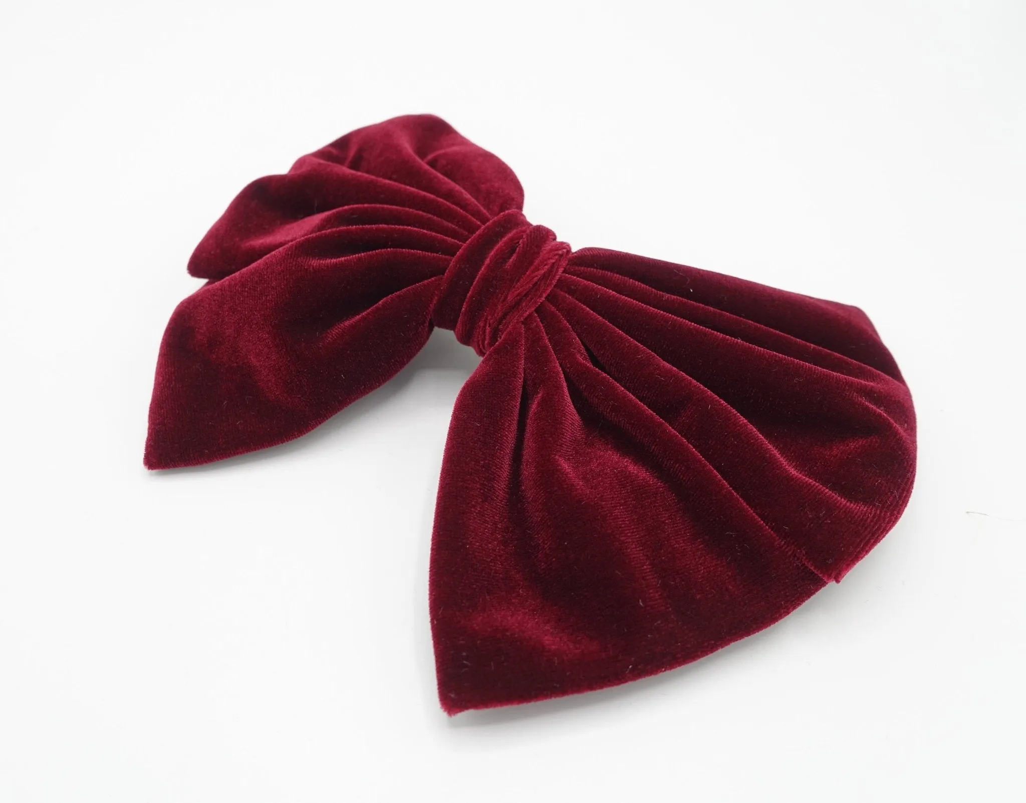 velvet hair bow butterfly big hair bow barrette for women