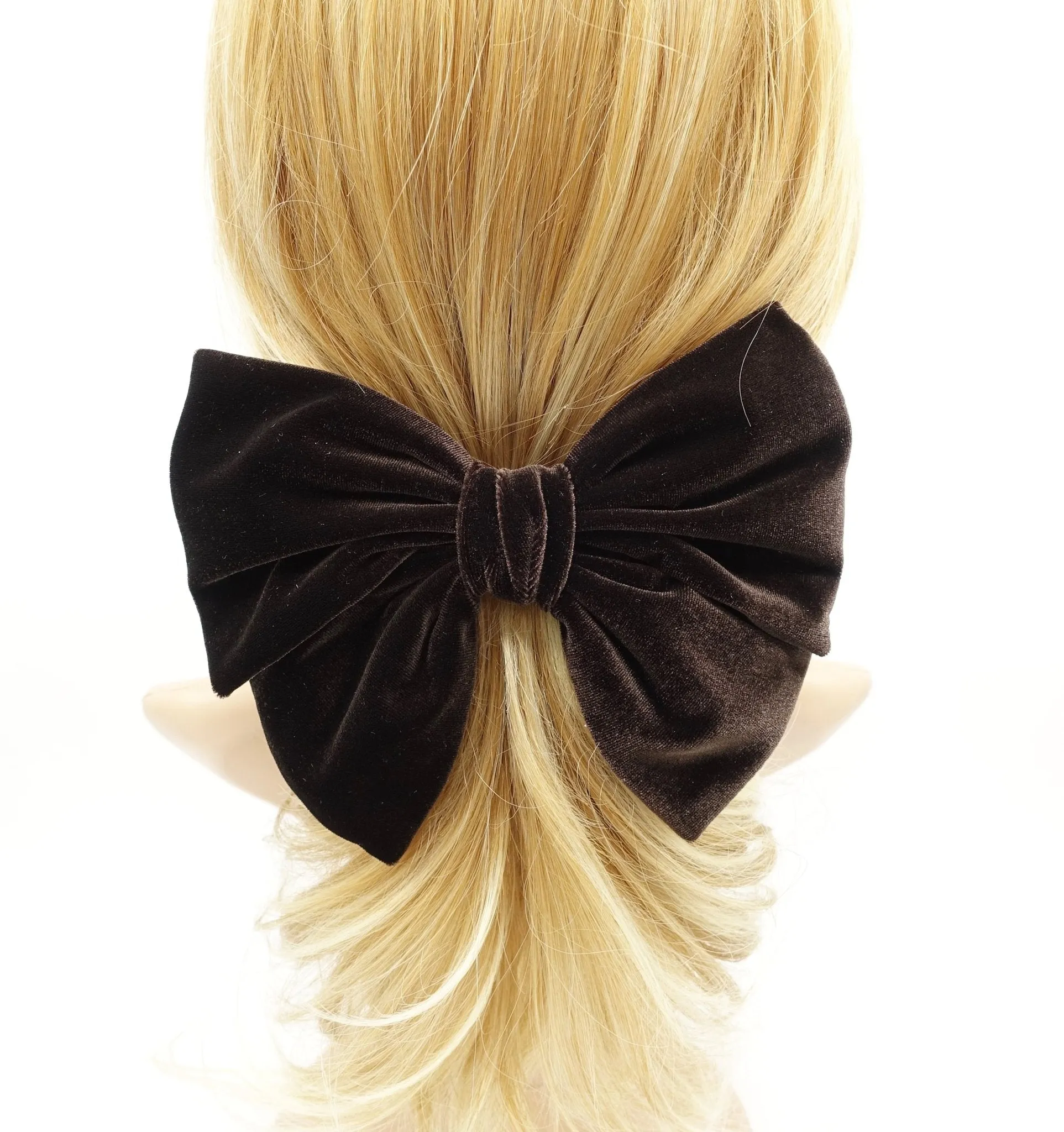 velvet hair bow butterfly big hair bow barrette for women