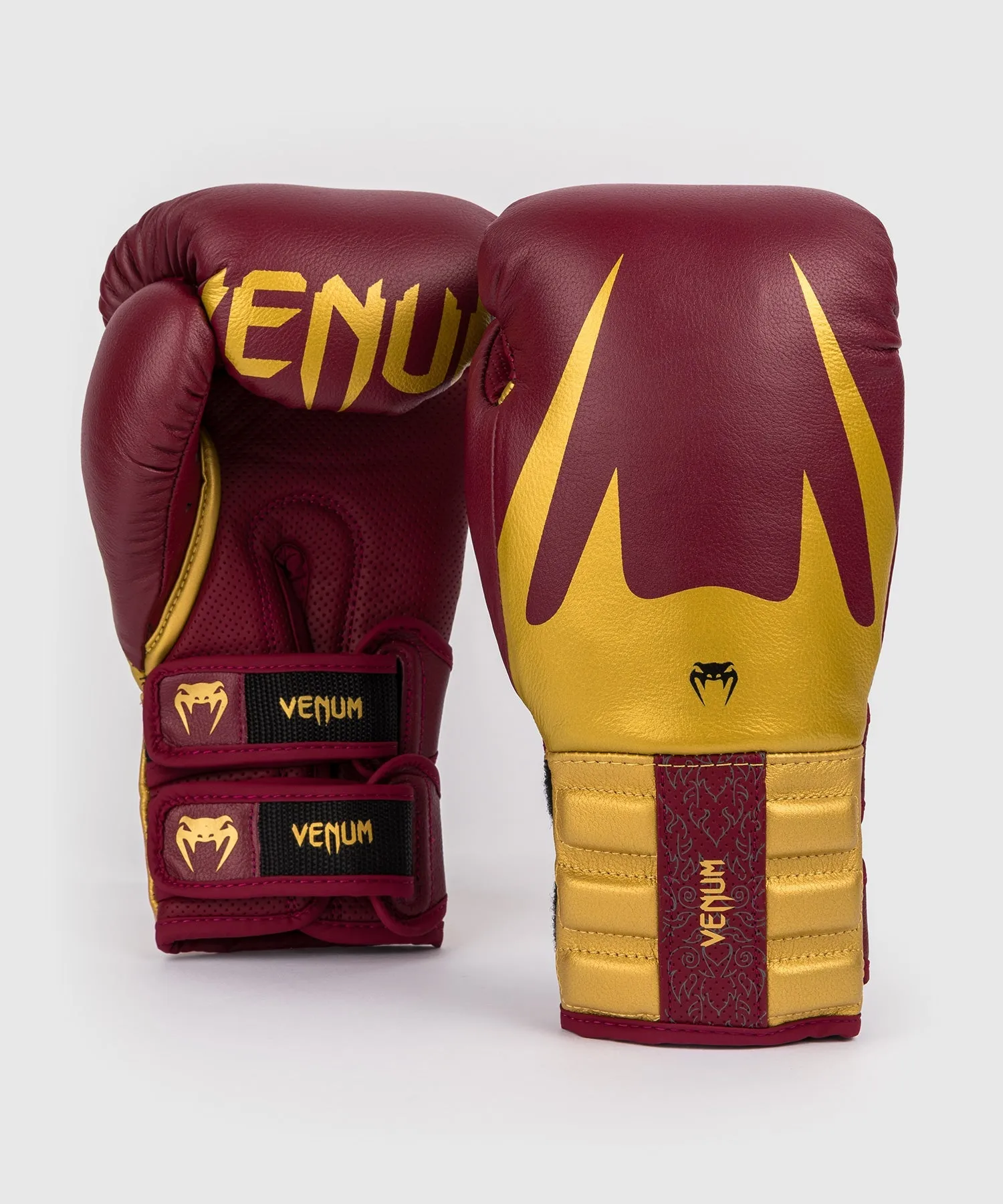 Venum Reverso Boxing Gloves - Cherry Red / Gold