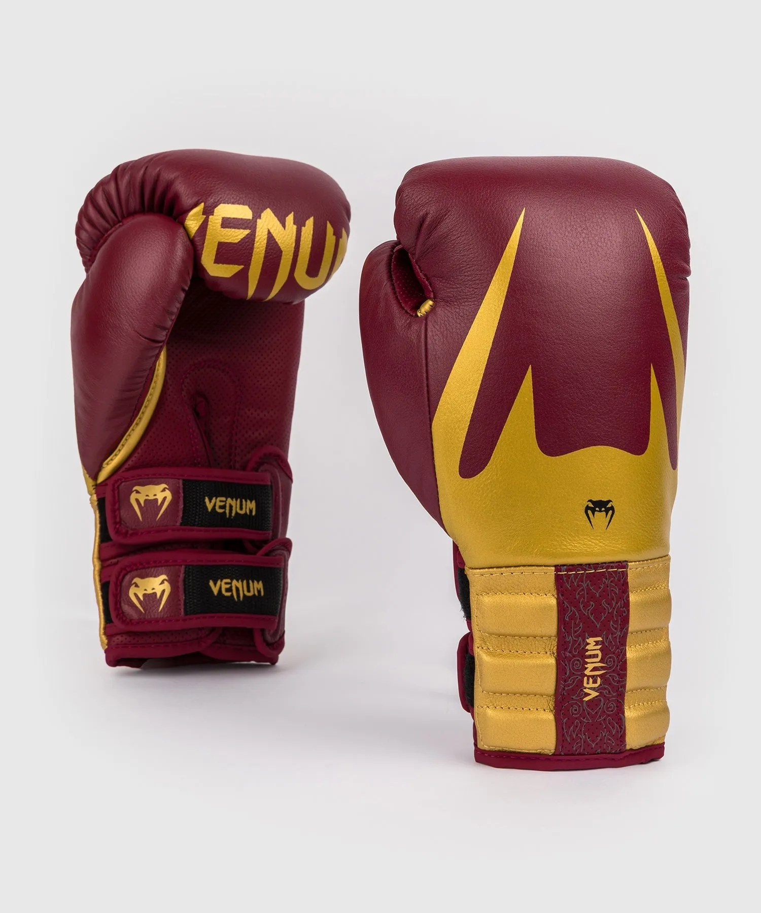 Venum Reverso Boxing Gloves - Cherry Red / Gold