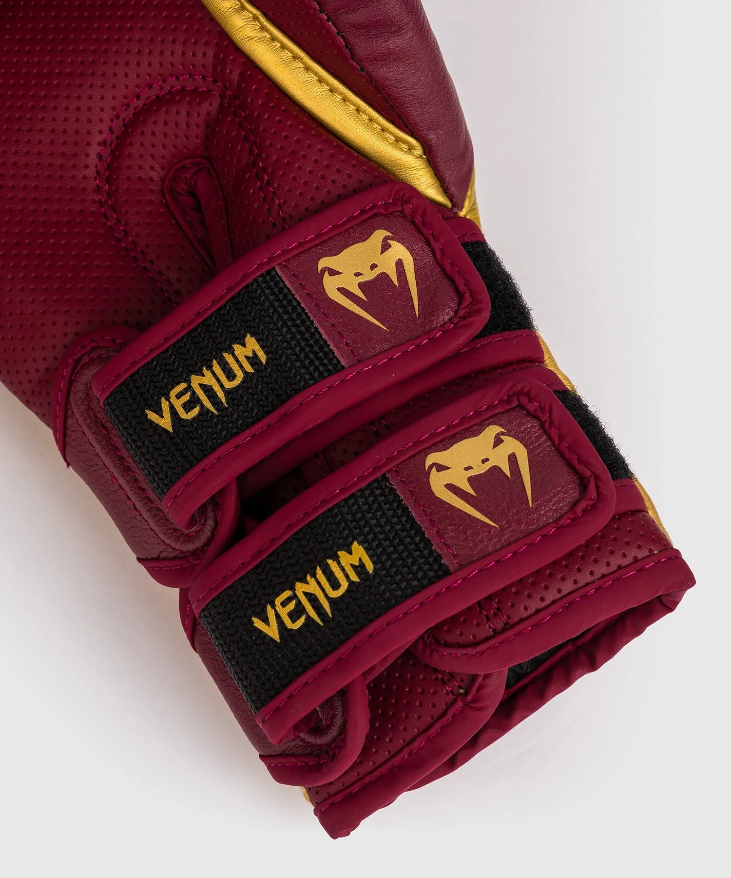 Venum Reverso Boxing Gloves - Cherry Red / Gold