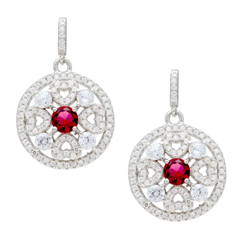 Vibrant Color CZ Earrings For Women IJ15CSSER013