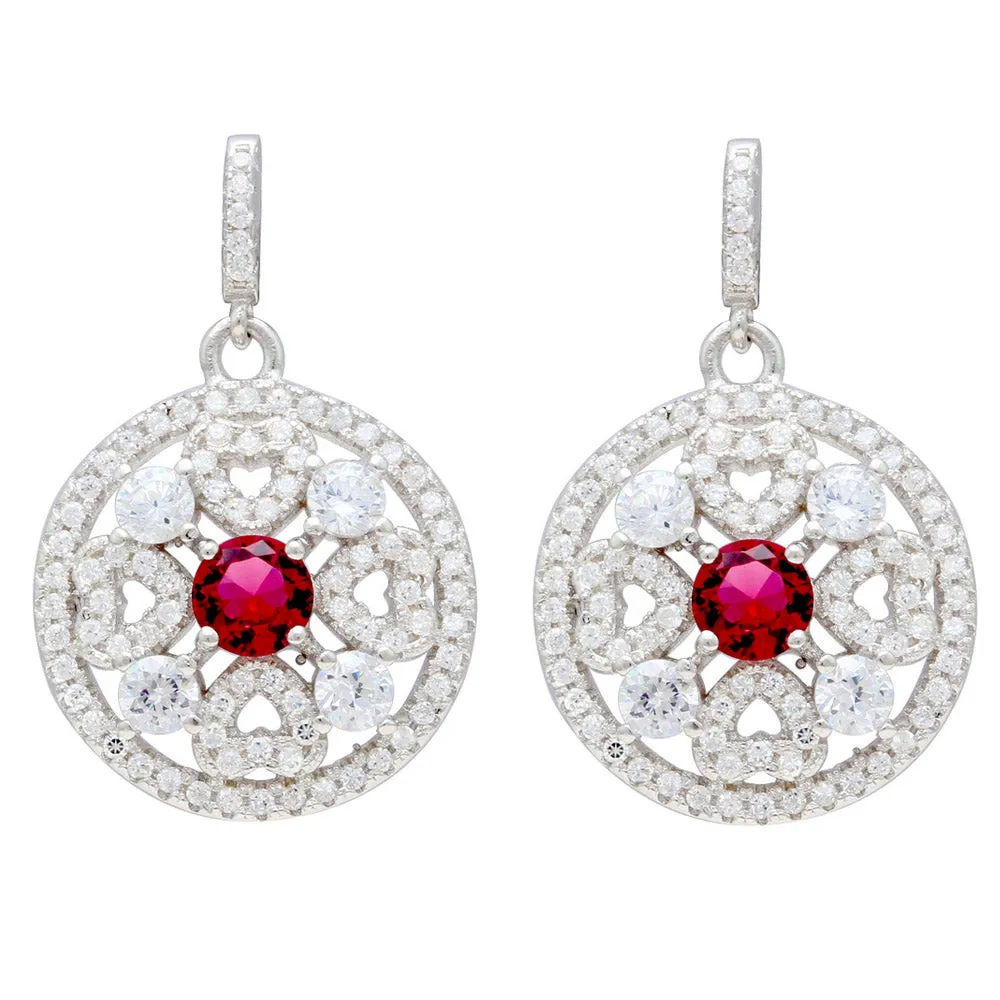 Vibrant Color CZ Earrings For Women IJ15CSSER013