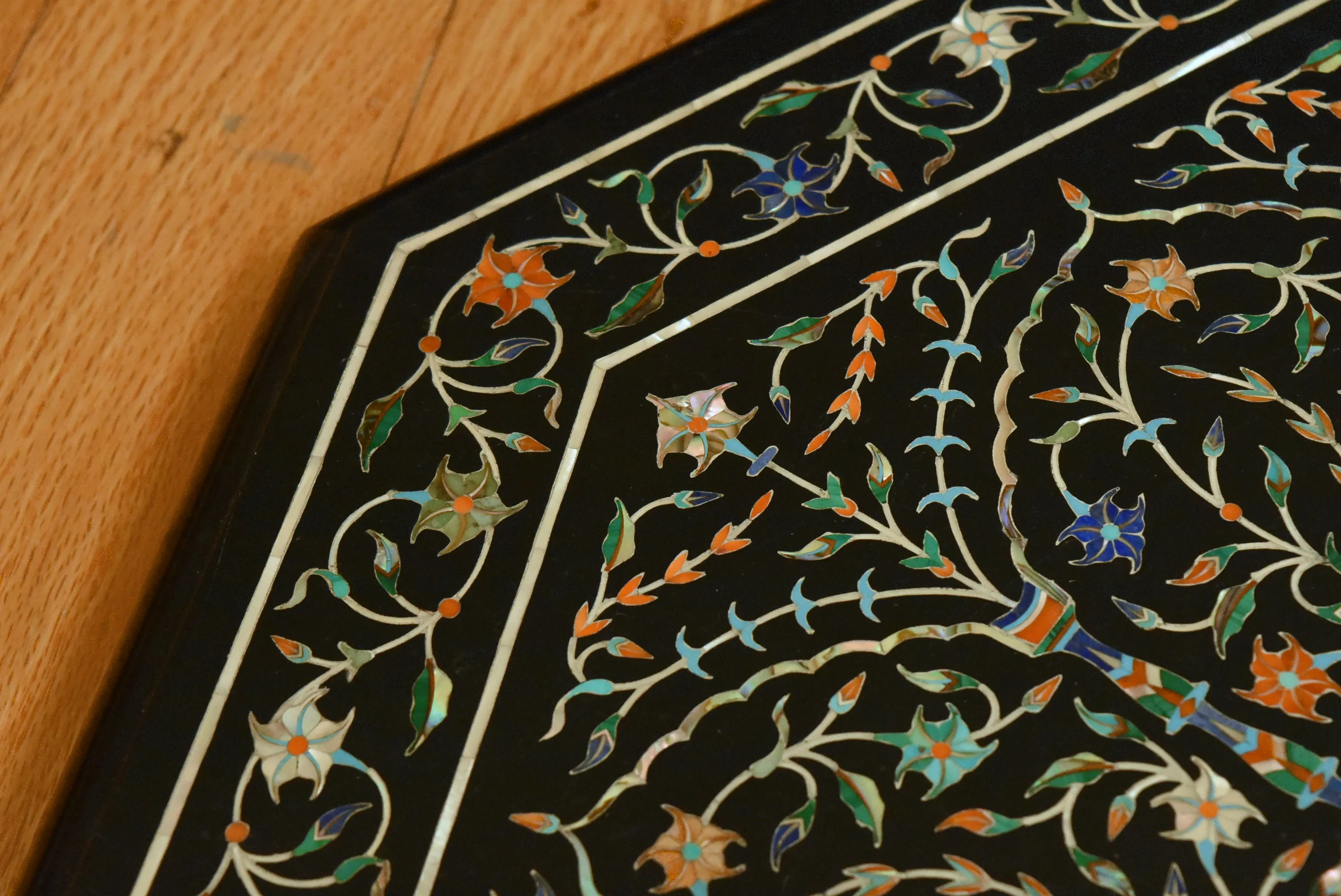 Vintage Pietra Dura Octagonal Marble Table Top