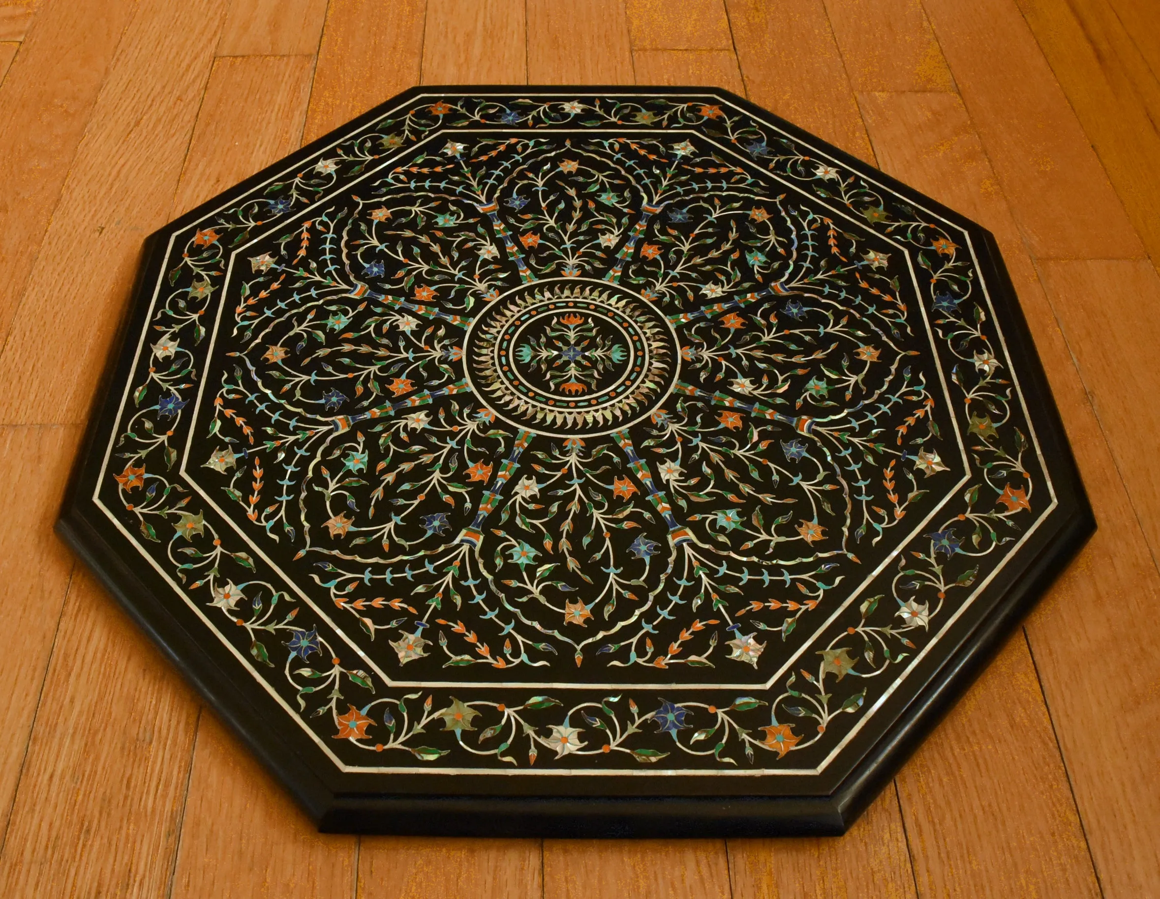 Vintage Pietra Dura Octagonal Marble Table Top