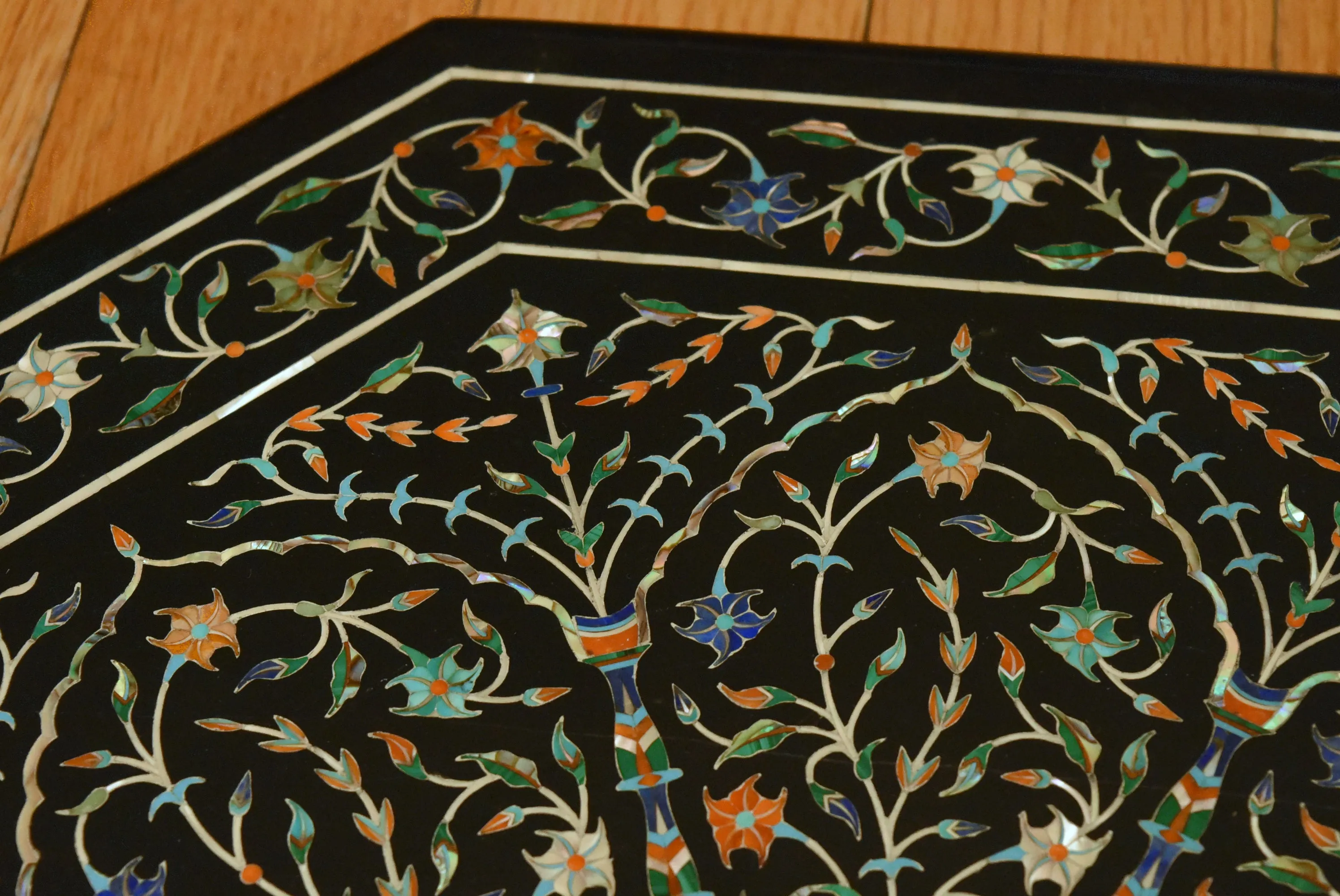 Vintage Pietra Dura Octagonal Marble Table Top