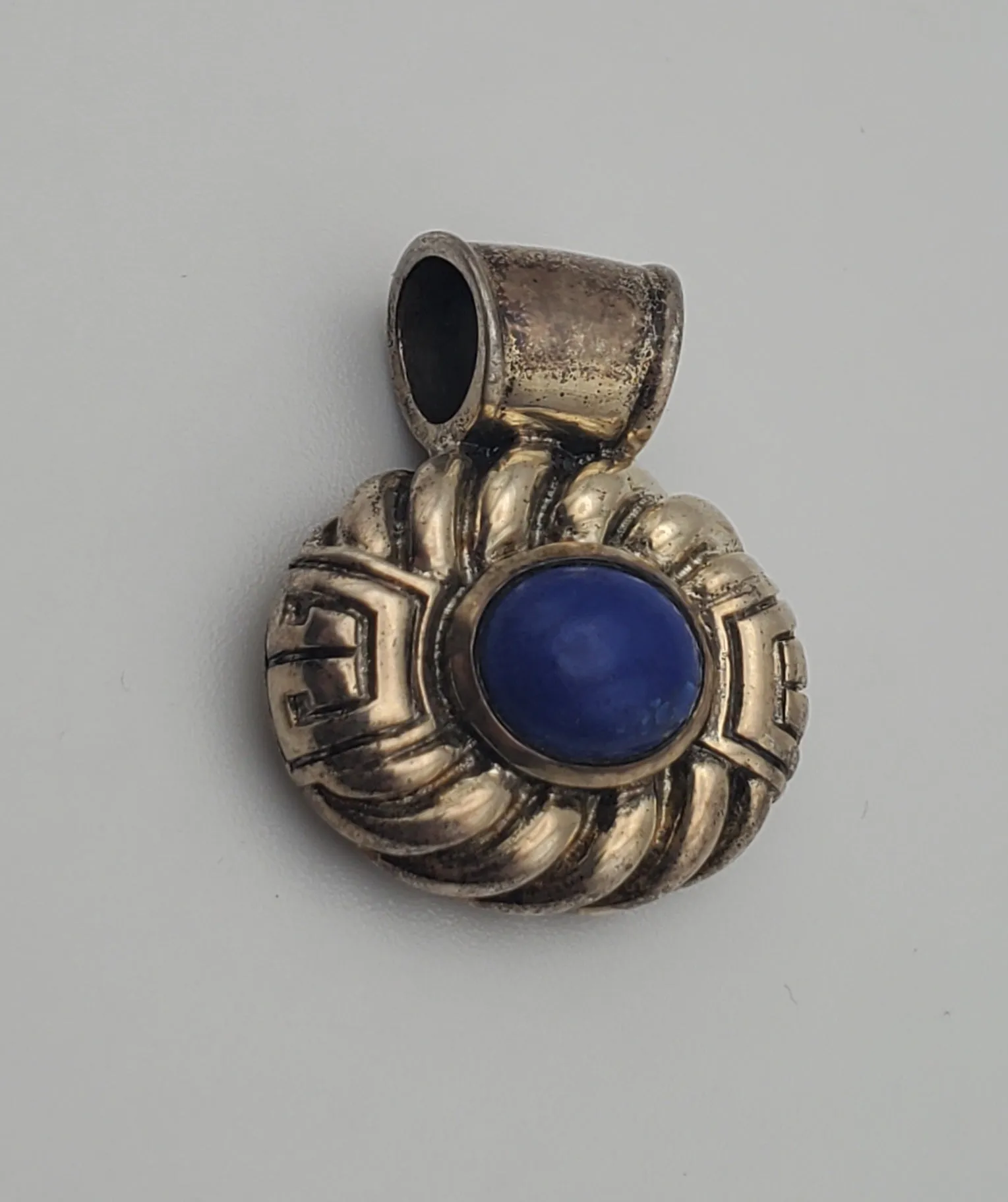 Vintage Sterling Silver Lapis Lazuli Pendant