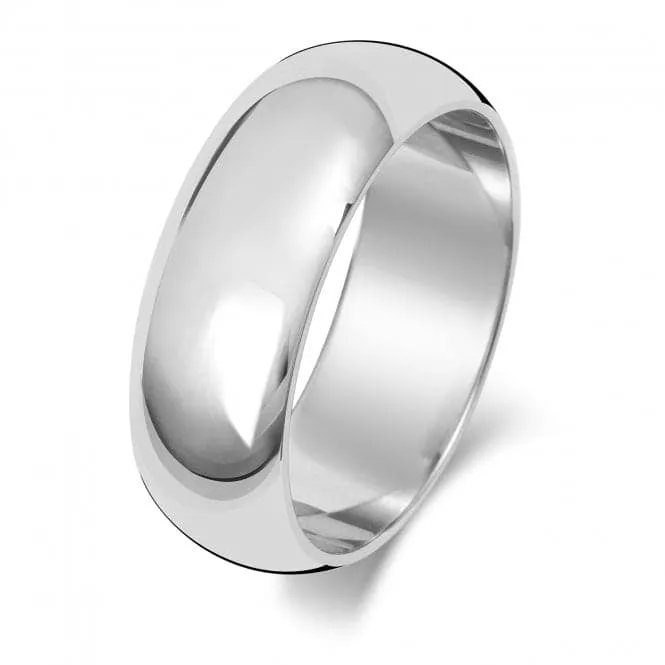 Wedding Band  9ct D Shape 7mm Wedding  Ring W107WUL