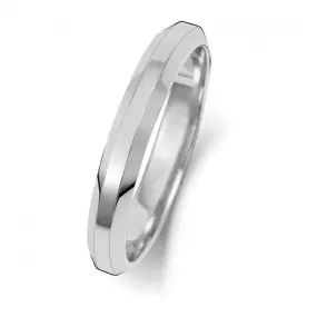 Wedding Band 9ct Gold Wedding Bevelled Edge Ring W143WM