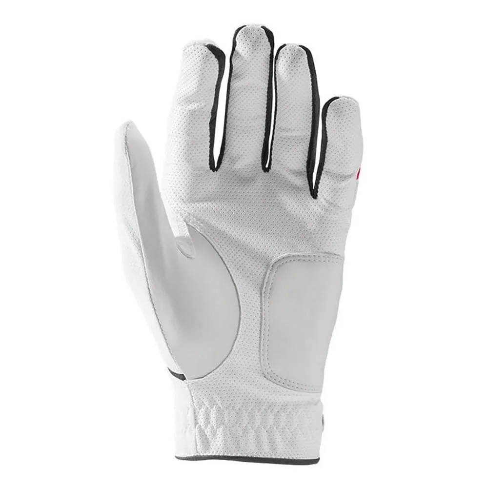 Wilson Staff Grip Plus Cabretta Leather Golf Glove - White