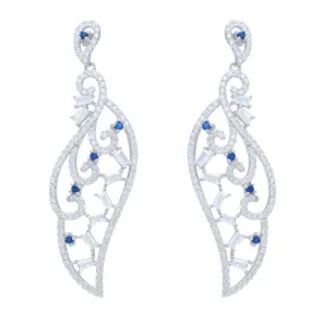 Wing Style CZ Earrings IJ15CSSER010