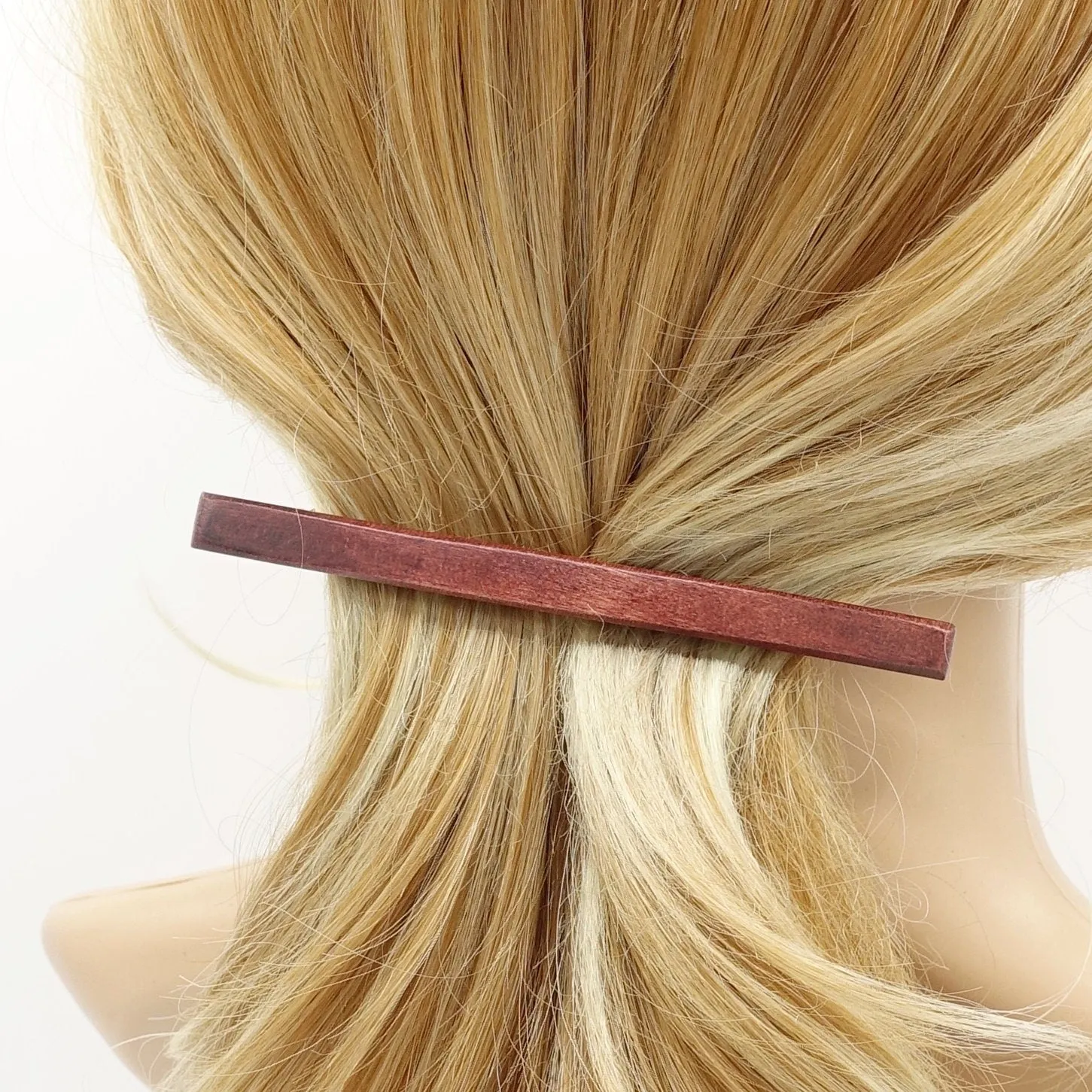 wood hair barrette thin hair accessory for women